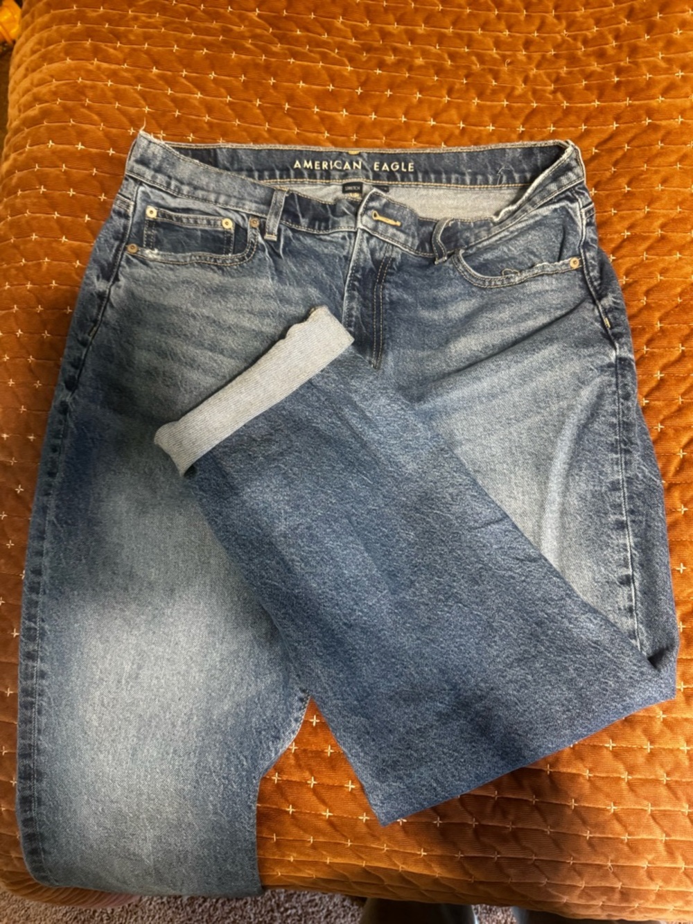 American Eagle Outfitters Vintage-Mid Blue Straight Leg Jeans - Picture 1 of 1